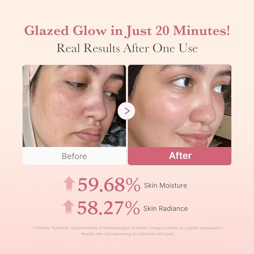 medicube Milky Collagen Double Glow Lock Duo: Collagen Glazed Milky Wrapping Mask and Booster Serum | 130DaCollagen, Niacinamide, Glutathione for Plumped, Radiant Glass Skin, Valentines Day Gifts