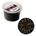 Amelia Beauty | 1000, 1/2", Brown Rubber Hair Ties | US Made Rubber Bands | Ideal for Ponytails, Braids & Beards | Strong All Day Hold