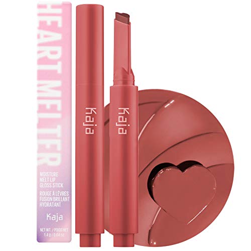 Kaja Heart Melter Lip Gloss in Crazy 4U - High Shine, Moisturizing, Soft Rosy Mauve, 0.04 Oz