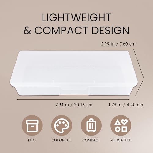 Beauticom Nail Art Storage Box Set, 4 Pieces Large Frosted
