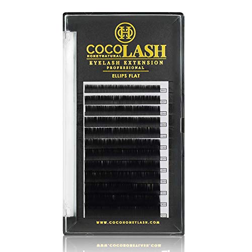 COCO Honey Lash Eyelash Extensions, Ellips Flat CC Curl [0.15mm], Faux Mink Individual Lash Extensions (Length: 11mm)