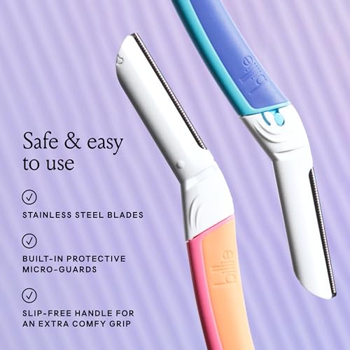 Waterpark Edition Billie Face Razor for Women Dermaplaning - 1 Handle & 3 Refills