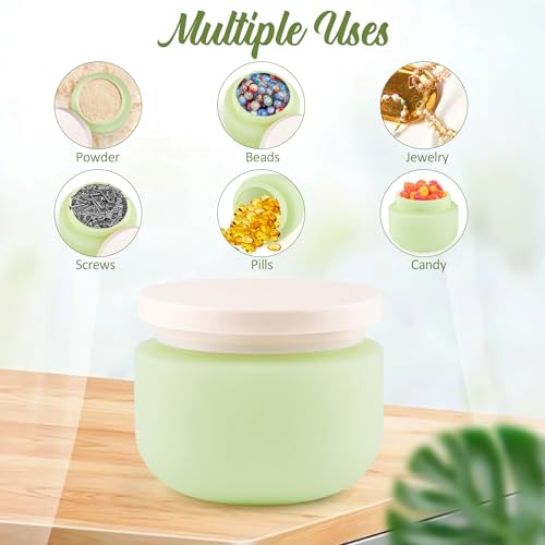 8 Oz Plastic Cosmetic Jars with Lids - Wide Mouth Storage Containers