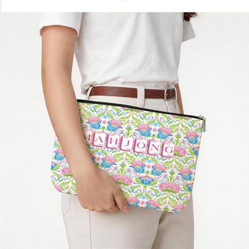 Mahjong Tile Bag Pink Tulip | American Mahjong Storage Case