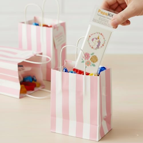 PapaKit Unicorn and Friends 36 Temporary Fake Tattoo Set, 18 Individually Wrapped Sheets | Kids Girls & Boys Birthday Party Favor Gift Reward, Non-Toxic Safe Removable