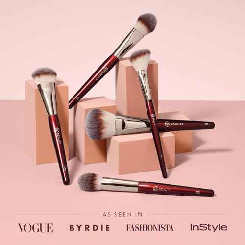 BK BEAUTY - CORE LINE EXTENSION FACE SET (5PC) - Professional Makeup Brush Set for Liquid, Cream & Powder | Premium Makeup Brushes for Flawless Application