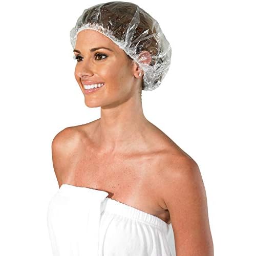 Colortrak Professional Bouffant Processing Caps, Single Use, Contain Hair During Perms, Conditioners, Relaxers, and Coloring, Extra Large, Clear Plastic, Usable as Shower Cap, 100 Per Pack