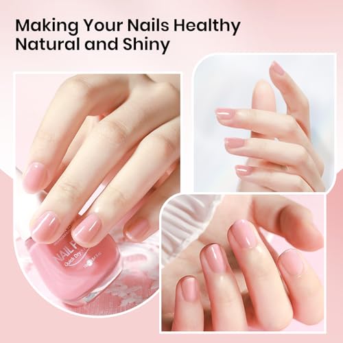 SUPWEE Nude Nail Strengthener Polish - Repair & Growth, 0.54oz