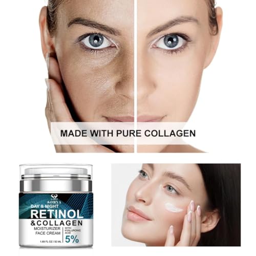 SORYA-Anti-Aging Facial Moisturizer with Retinol, Hyaluronic Acid & Peptides ?Helps Improve the Look of Fine Lines & Wrinkles Daily Hydrating Face Cream for All Skin Types