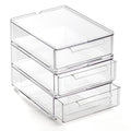 BINO Clear Stackable Storage Drawers 3-Pack Small