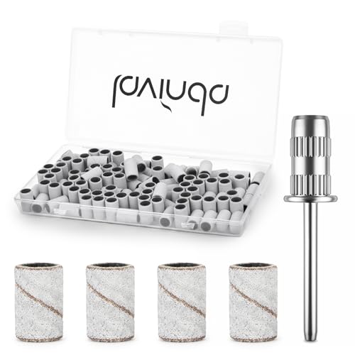 Lavinda 180 Grit Nail Sanding Bands - 100 Pack Drill Bits