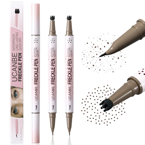UCANBE 2-Pack Freckle Pen & Stamp – Dual-Ended Waterproof Makeup