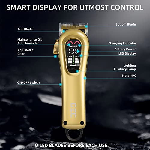 GEC Smart Hair Clipper for Men - Rechargeable, Low Noise, 5 Modes