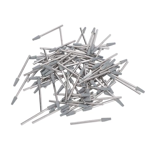 100 Pcs Tapered Nail Drill Bit Quartz Tungsten Steel Professional Round Top Cuticle Clean Drill Bit with Storage Box