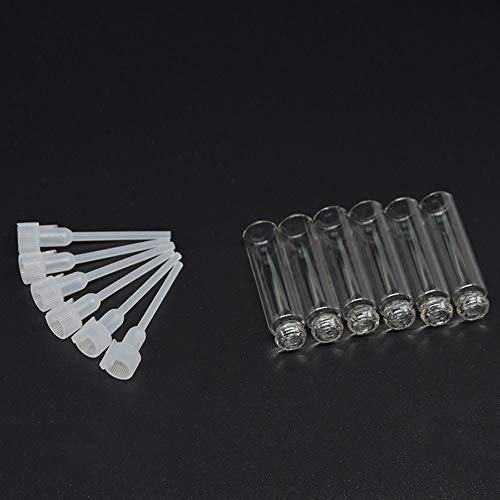Teensery 100 Pcs Empty Perfume Sample Bottles Mini Glass Refillable Sample Vial Containers with Clear Cap for Aromatherapy, Essential Oil, Fragrance and Liquid (2ml) (Pack of 5)