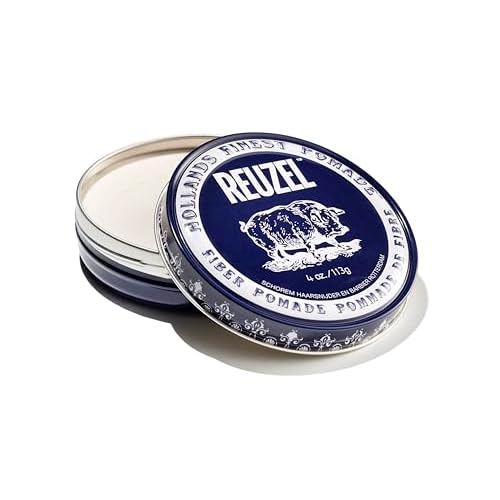 REUZEL Fiber Pomade, Firm and Pliable All Day Hold, Water Soluble Styling, Low Shine and Flake Free, Easy To Wash Out, For All Hair Types