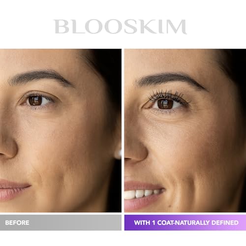 Blooskim Black Mascara for Mature Women 60+ | Hypoallergenic, Non-Clumping