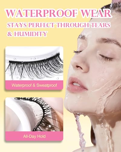 Self-Adhesive Eyelashes Waterproof 5 Pairs - No Glue Needed