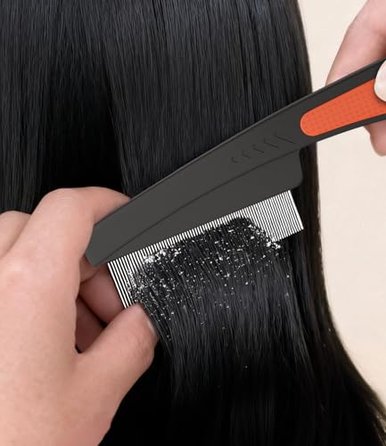 Dandruff Comb 2-Pack – 0.5mm & 2mm Stainless Steel Self-Cleaning Tool