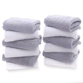 TENSTARS 12-Pack Microfiber Washcloths - Soft & Quick Drying