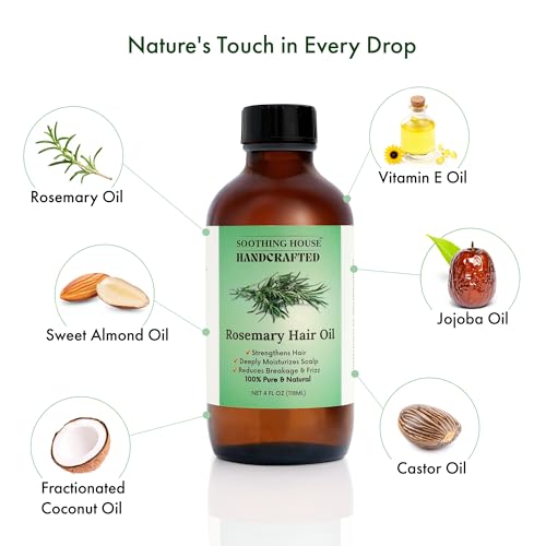 Natural Rosemary Hair & Scalp Oil - Nourishes, Strengthens & Moisturizes (4oz)