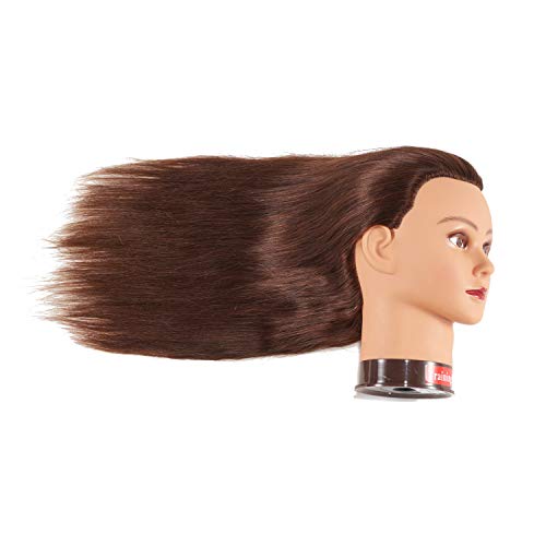 Human Hair Mannequin Head 20-22" Training Head with Clamp