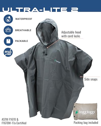 FROGG TOGGS Ultra-Lite2 Reusable Waterproof Breathable Poncho