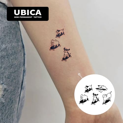 Semi Permanent Tattoos - Dogs Cute Design, 2 Sheets