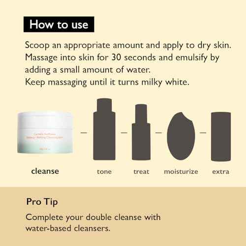 HARUHARU wonder Centella Sunflower Makeup-Melting Cleansing Balm 3.52 oz., Facial Cleanser for Heavy Makeup Removal, Korean Skincare