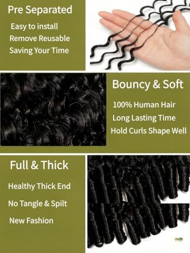 Knotless Pre-Separated Burmese Curly Crochet Hair 18 Inch