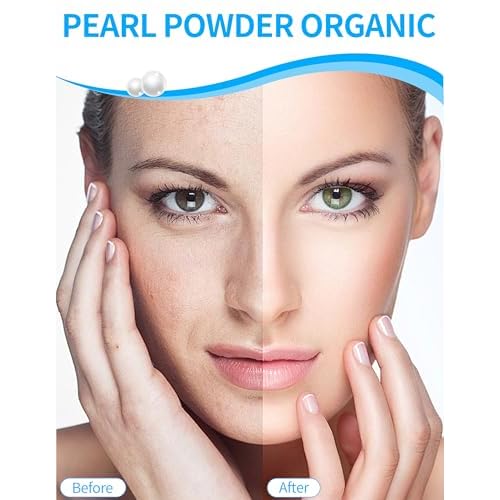 Erinde Freshwater Pearl Powder Organic, 100g 100% Natural Pearl Powder for DIY Face Mask Cream Serums Lotion, Deep Cleansing, Pore-Shrinking, Anti-Aging Facial Mask