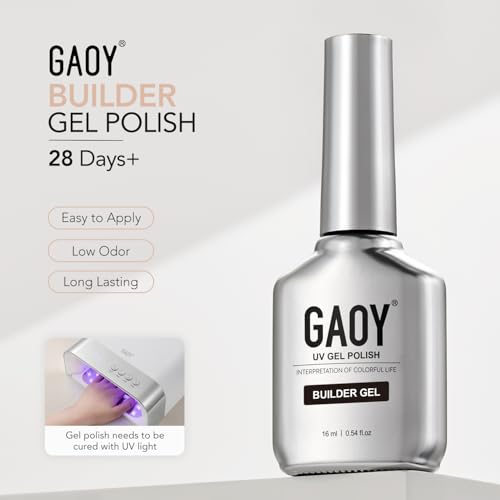 GAOY Builder Gel for Nails, Milky Jelly Beige Nail Extension Hard Gel, 16ml