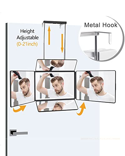 5-Way Mirror for Self Hair Cutting & Styling | 360° Rotatable