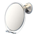 Luxo Fogless Round Shower Mirror with Razor Holder - White/Clear, Variation 1