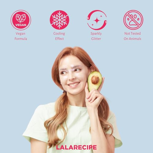 LALARECIPE Heart Goggle Moisture Eye Mask ? Hydrating & Cooling Hydrogel Patches with 8-Hyaluronic Acid, Avocado & Collagen ? Korean Skincare for Dry & Sensitive Skin (Pack of 10)