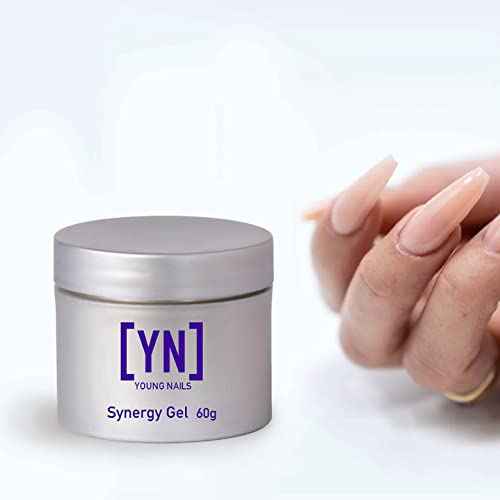 Young Nails Synergy Gel System, Clear Gloss Finishing Gel - Builder Gel Top Coat, Superior Adhesion & Strength, Hard Gel Top Coat - Gloss Top Coat, 60g