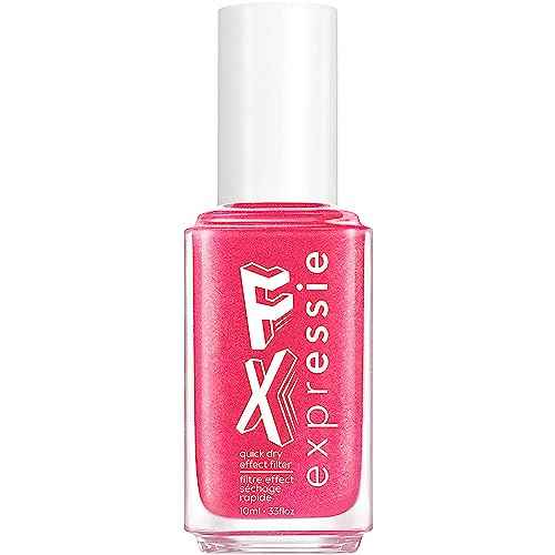 essie Expressie FX Quick-Dry Vegan Nail Polish, Red Glow Top Coat, Ethereal Glow, 0.33 fl oz