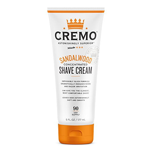 Cremo Barber Grade Sandalwood and Original Shave Cream Bundle, Ultra-Slick Shaving Cream for Men Fights Nicks and Razor Burn, 2 x 6 Fl Oz