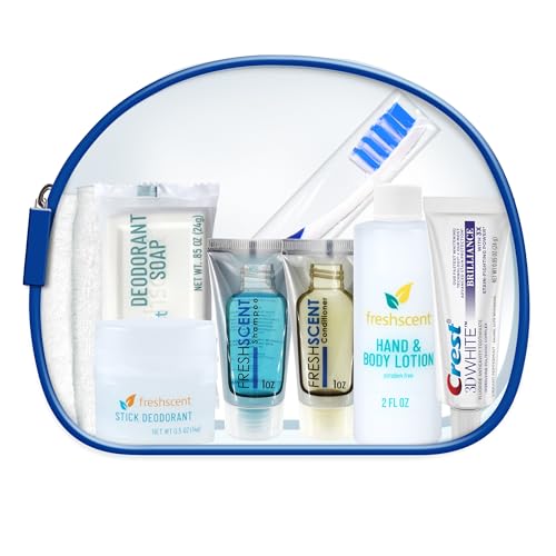 10-Piece Travel Hygiene Kit with Shampoo, Conditioner & Toiletries