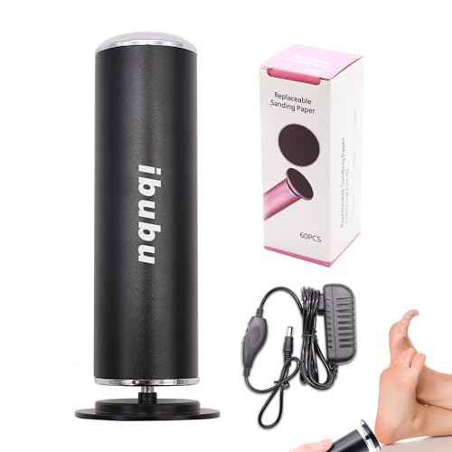 Electric Feet Callus Remover Professional Powerful Foot File Pedicure Grinder Sanders with 60PCS Replacement Sandpaper Discs Heel Scraper for Dead Dry Crack Skin Calluses Speed Adjustable Black