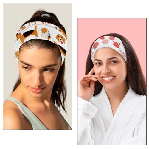 Stretchy Wide Headbands for Women, 6-Pack Yoga Sport Headbands