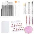 GASRONS Nail Art Kit with 23 Brushes & Dotting Pens for DIY Manicure
