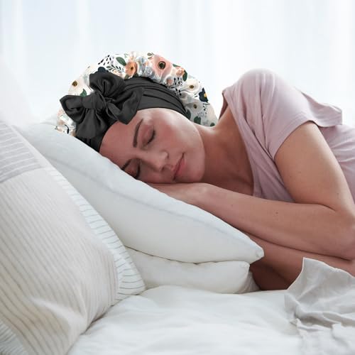 Long Satin Hair Braid Bonnet for Sleeping - Double Layer Design