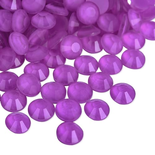 Blinginbox Flatback Rhinestones Round Gems, 1440pcs Neon Gems Non Hotfix Crystal Rhinestones,New Amethyst neon,SS20.