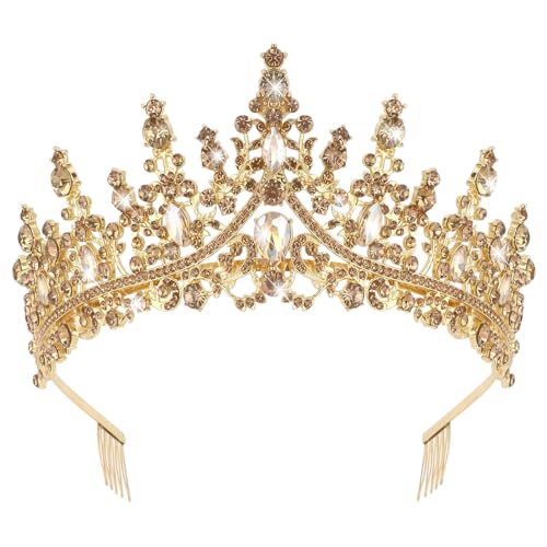 Gold Princess Tiara Crown for Women