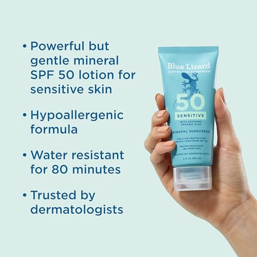 Blue Lizard Sensitive Mineral Sunscreen SPF 50+, 3 oz