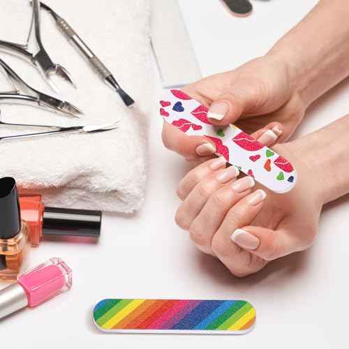 Sumind 100 Pack Nail Files Double Sided Emery Boards Manicure Tools (3.54 x 0.79 x 0.16inch)