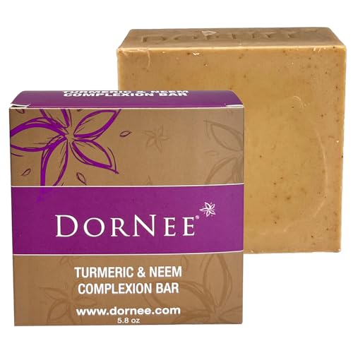 DorNee¡¯ Turmeric Neem Complexion Bar Soap Large 5.8oz, Face Cleanser, Natural, Great for Sensitive Skin