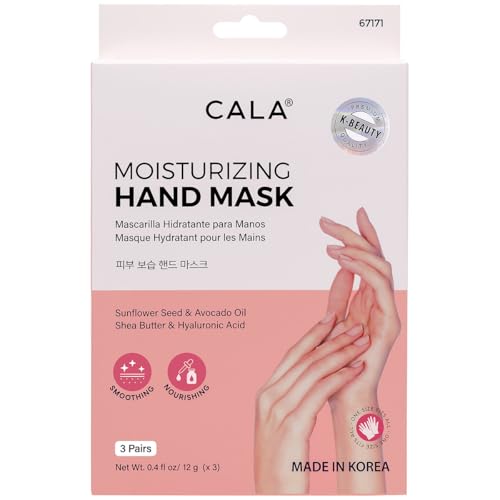 CALA Moisturizing Hand Mask Gloves with Hyaluronic Acid & Shea Butter (3 Pairs)