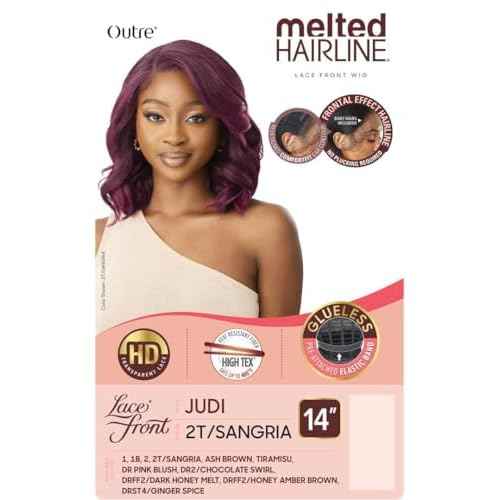 Outre Lace Front Wig - Melted Hairline - Judi (DARK BROWN 2)